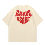 Camiseta Oversized - Brave Heart - Off White