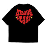 Camiseta Oversized - Brave Heart - Preta