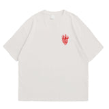 Camiseta Oversized - Brave Heart - Branca