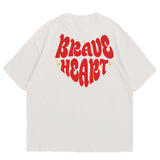 Camiseta Oversized - Brave Heart - Branca