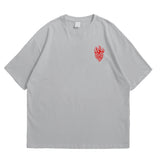 Camiseta Oversized - Brave Heart - Cinza