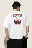 Camiseta Oversized - Cherry - Branca